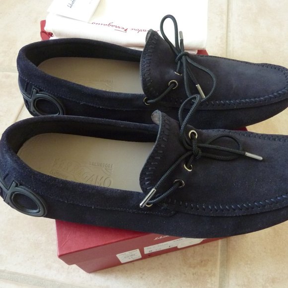 Salvatore Ferragamo \'Atlante\' Suede Logo Drivers main image 9